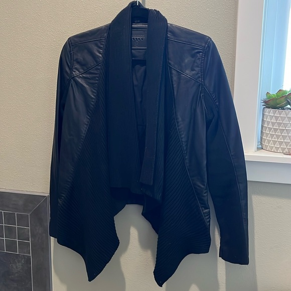 BlankNYC draped faux leather jacket - Picture 2 of 4